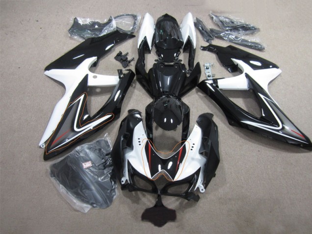 ABS Plástica GSXR 600 K8 08-10 - Negro Blanco ABS Plástica GSXR 600 K8 08-10 - Negro Blanco