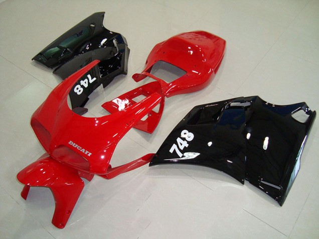 ABS Plástico Ducati 748 916 996 996S 93-05 - Rojo Negro ABS Plástico Ducati 748 916 996 996S 93-05 - Rojo Negro