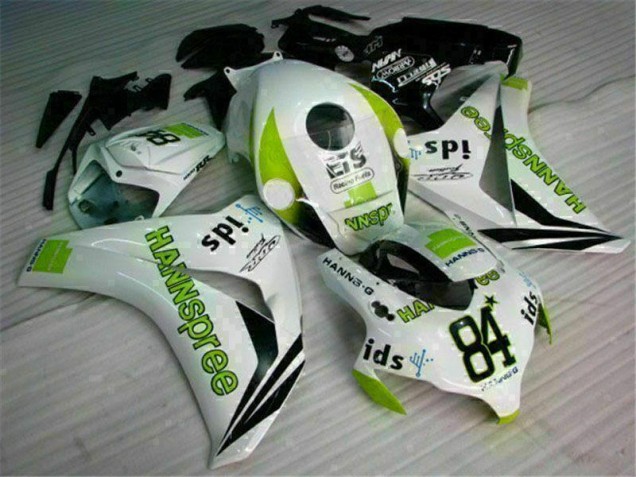 Carenado CBR 1000 RR 08-11 - Blanco Verde Hannspree 84 Carenado CBR 1000 RR 08-11 - Blanco Verde Hannspree 84