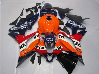 Carenado CBR 600 RR 07-08 - Naranja Azul Negro Repsol
