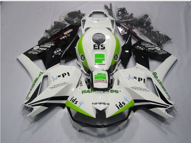 Carenado CBR 600 RR 13-21 - Blanco Verde Hannspree ETS Carenado CBR 600 RR 13-21 - Blanco Verde Hannspree ETS