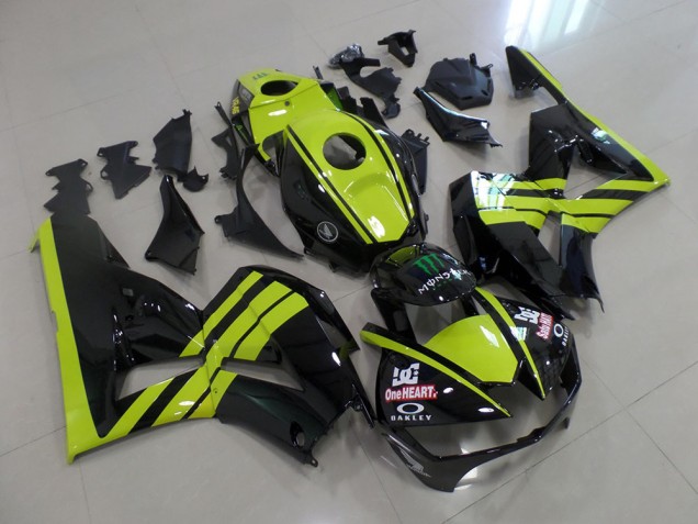 Carenado CBR 600 RR 13-21 - Verde Negro Carenado CBR 600 RR 13-21 - Verde Negro