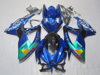 Carenado GSXR 1000 K7 07-08 - Azul Negro Verde Jomo