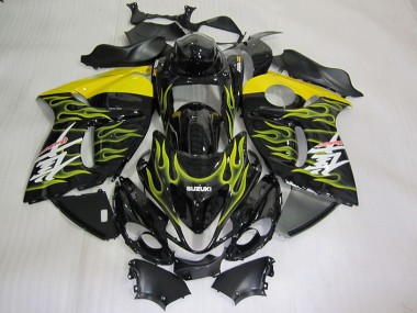Carenado GSXR 1300 Hayabusa 08-19 - Negro Amarillo Llama