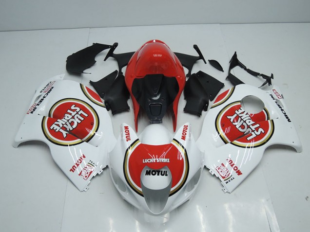 Carenado GSXR 1300 Hayabusa 96-07 - Blanco Rojo Lucky Strike Motul