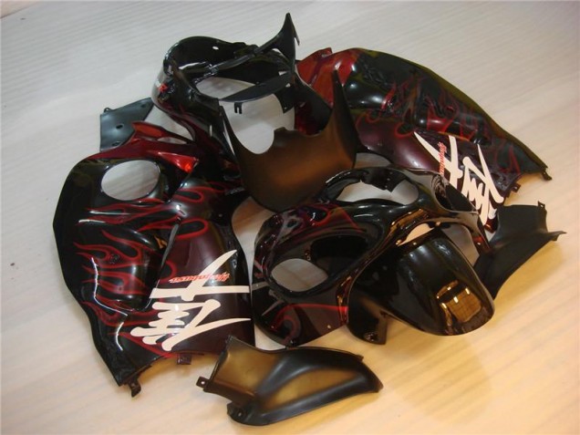 Carenado GSXR 1300 Hayabusa 96-07 - Negro Rojo Llama Carenado GSXR 1300 Hayabusa 96-07 - Negro Rojo Llama