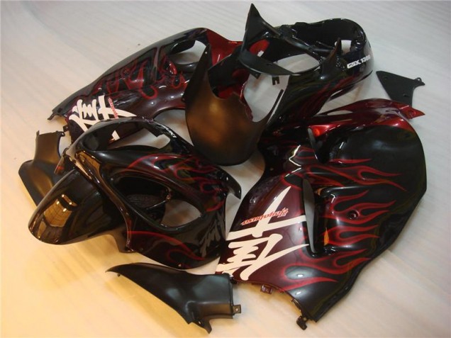 Carenado GSXR 1300 Hayabusa 96-07 - Negro Rojo Llama Carenado GSXR 1300 Hayabusa 96-07 - Negro Rojo Llama