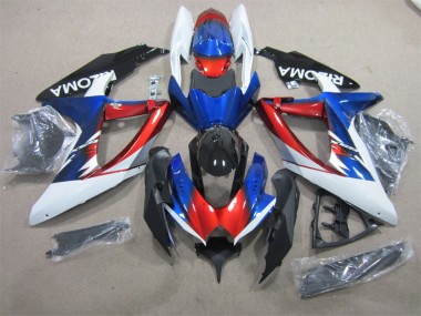 Carenado GSXR 600 K8 08-10 - Azul Rojo Blanco