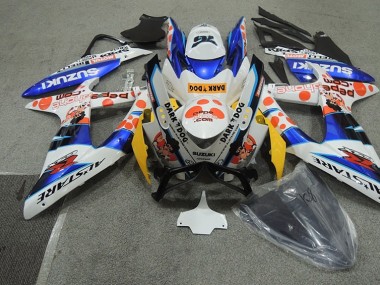 Carenado GSXR 600 K8 08-10 - Blanco Azul Oscuro Dog