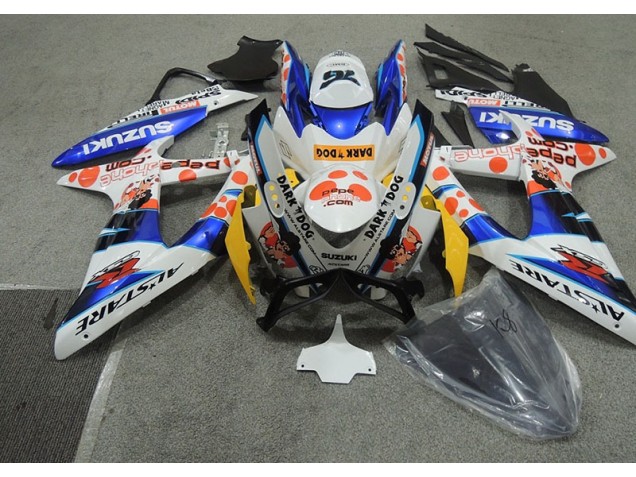 Carenado GSXR 600 K8 08-10 - Blanco Azul Oscuro Dog Carenado GSXR 600 K8 08-10 - Blanco Azul Oscuro Dog