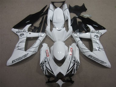 Carenado GSXR 600 K8 08-10 - Blanco Negro Corona Extra Motul