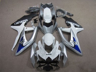 Carenado GSXR 600 K8 08-10 - Plata Azul Blanco