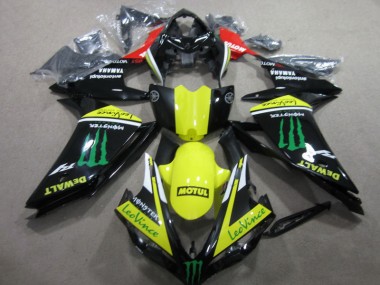 Carenado R1 07-08 - Negro Amarillo Motul Leovince