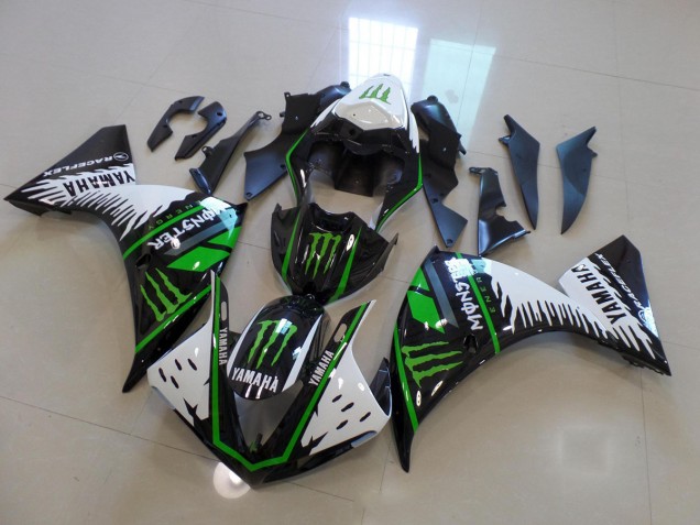 Carenado R1 12-14 - Blanco Verde Big Monster Carenado R1 12-14 - Blanco Verde Big Monster