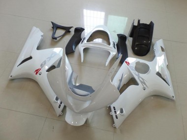 Carenado ZX6R 03-04 - Blanco con Plata Calcomanías