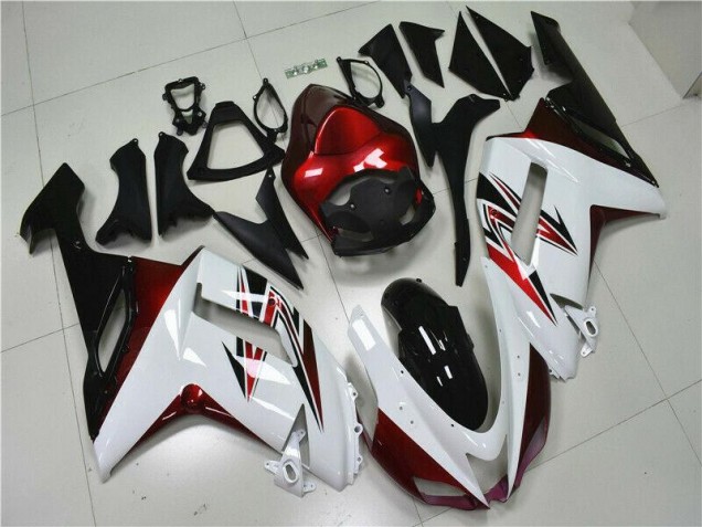 Carenado ZX6R 07-08 - Blanco Negro Rojo