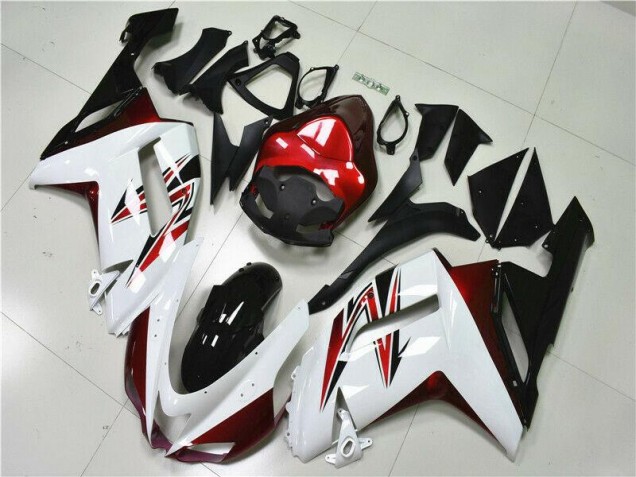 Carenado ZX6R 07-08 - Blanco Negro Rojo