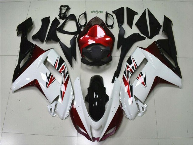 Carenado ZX6R 07-08 - Blanco Negro Rojo