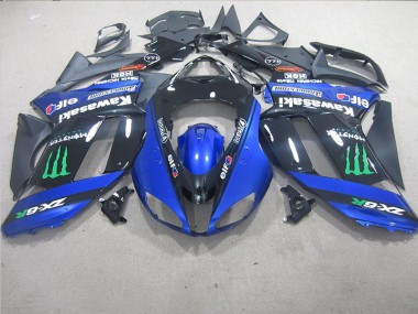 Carenado ZX6R 07-08 - Negro Azul Monster