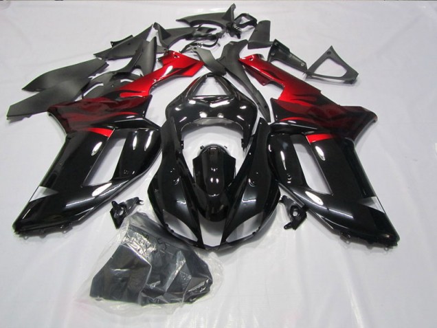 Carenado ZX6R 07-08 - Negro Rojo