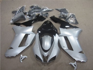 Carenado ZX6R 07-08 - Plata Negro
