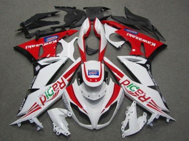 Carenado ZX6R 09-12 - Blanco Rojo Rapid