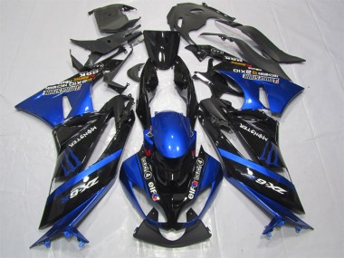 Carenado ZX6R 09-12 - Negro Azul Monster