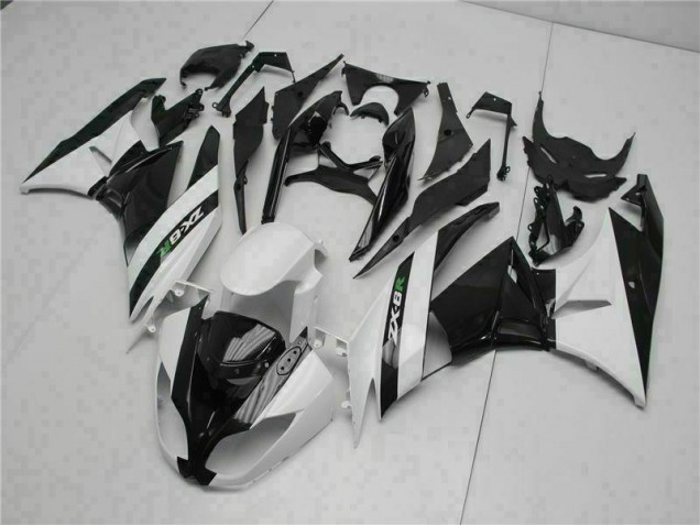 Carenado ZX6R 09-12 - Negro Blanco Carenado ZX6R 09-12 - Negro Blanco