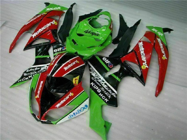 Carenado ZX6R 09-12 - Negro Rojo Verdecard Carenado ZX6R 09-12 - Negro Rojo Verdecard