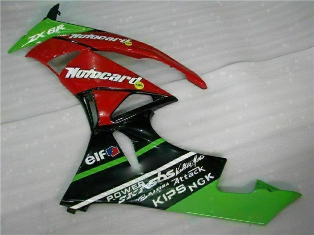 Carenado ZX6R 09-12 - Negro Rojo Verdecard Carenado ZX6R 09-12 - Negro Rojo Verdecard
