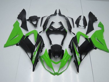 Carenado ZX6R 13-18 - Negro Verde 636