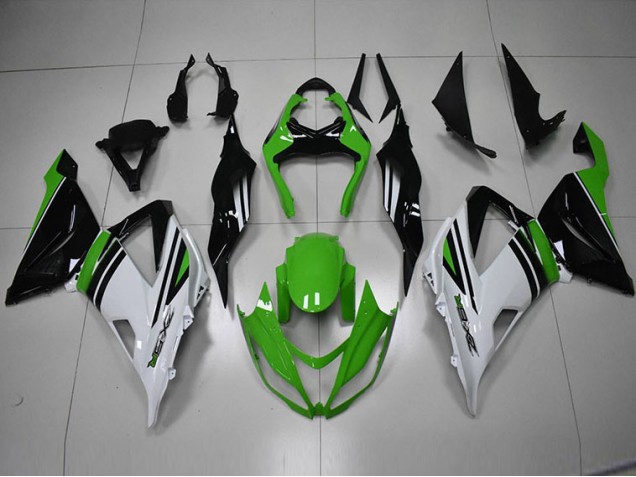 Carenado ZX6R 13-18 - Negro Verde Blanco