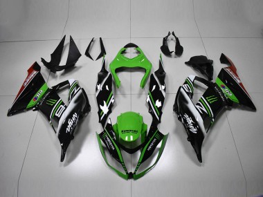 Carenado ZX6R 13-18 - Verde Negro Blanco