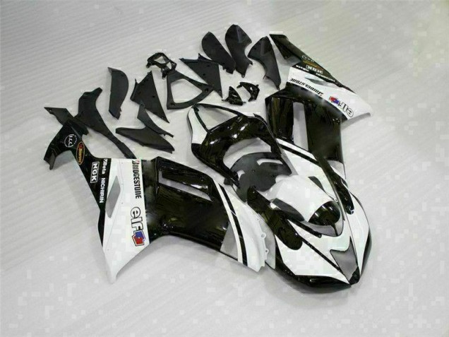 Carrocería ZX6R 07-08 - Negro Blanco Carrocería ZX6R 07-08 - Negro Blanco