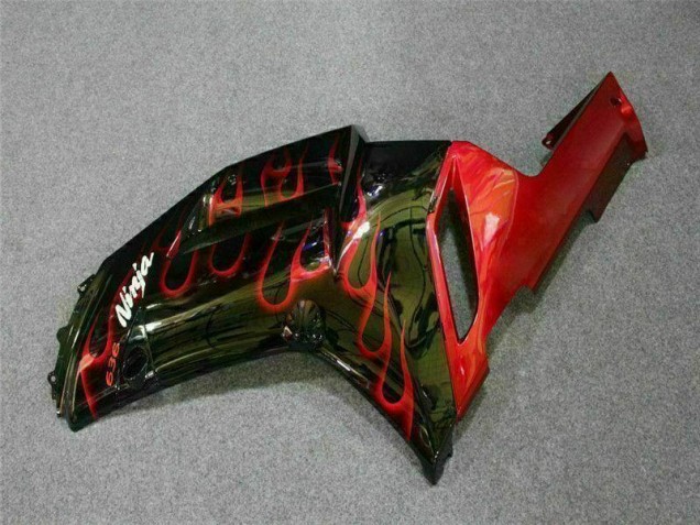 Kit Carenado ZX6R 07-08 - Negro Rojo Llama Kit Carenado ZX6R 07-08 - Negro Rojo Llama