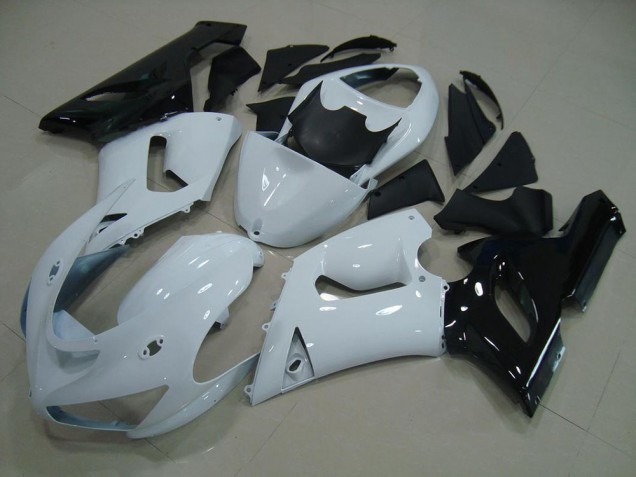 Kit Completo Carenado ZX6R 05-06 - Blanco Negro Kit Completo Carenado ZX6R 05-06 - Blanco Negro