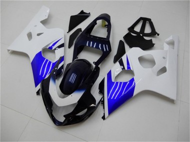Carenado Moto Suzuki GSXR 600/750 2004-2005 - Blanco Azul Negro Fabricantes