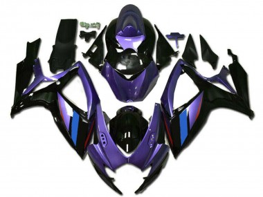 Carenados Moto Suzuki GSXR 600/750 2006-2007 - Púrpura Azul Negro Brillante Raya Fabricantes