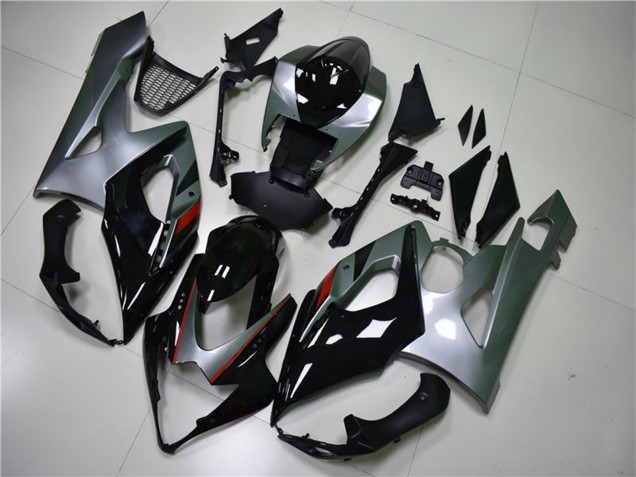 Carenado Moto Suzuki GSXR 1000 2005-2006 - Negro Brillante Plata Fabricantes