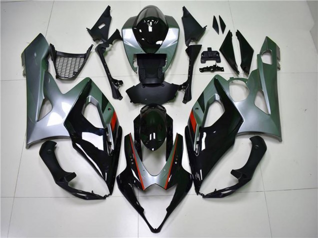 Carenado Moto Suzuki GSXR 1000 2005-2006 - Negro Brillante Plata Fabricantes