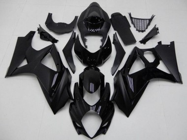 Carenados Moto Suzuki GSXR 1000 2007-2008 - Negro Brillante Negro Mate No Calcomanía Fabricantes