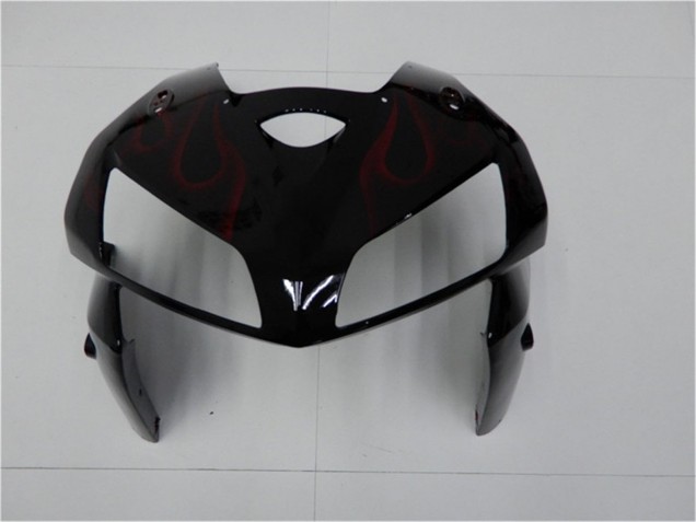 Kits Carenado Moto Honda CBR600RR 2005-2006 - Negro Brillante Rojo Llama Fabricantes
