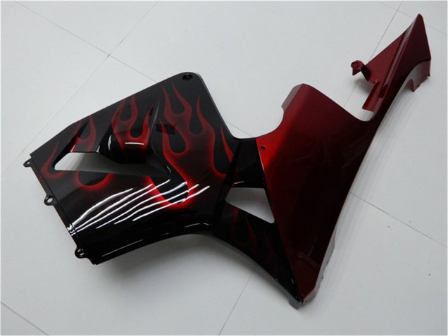 Kits Carenado Moto Honda CBR600RR 2005-2006 - Negro Brillante Rojo Llama Fabricantes
