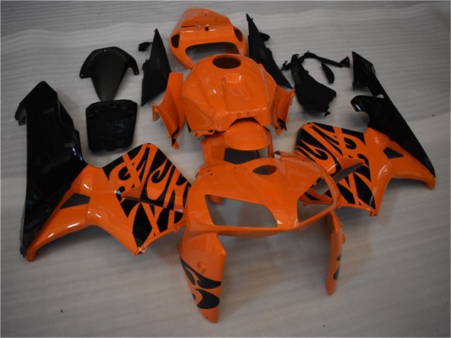 Carenado Moto Honda CBR600RR 2005-2006 - Naranja Negro Llama Fabricantes