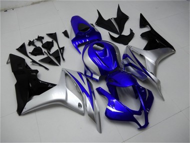 Carenados Moto Honda CBR600RR 2007-2008 - Plata Azul Negro Brillante OEM Estilo Fabricantes