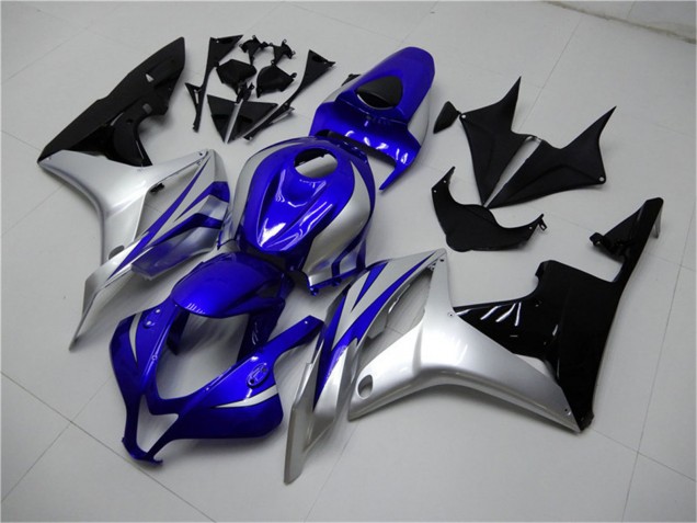 Carenados Moto Honda CBR600RR 2007-2008 - Plata Azul Negro Brillante OEM Estilo Fabricantes