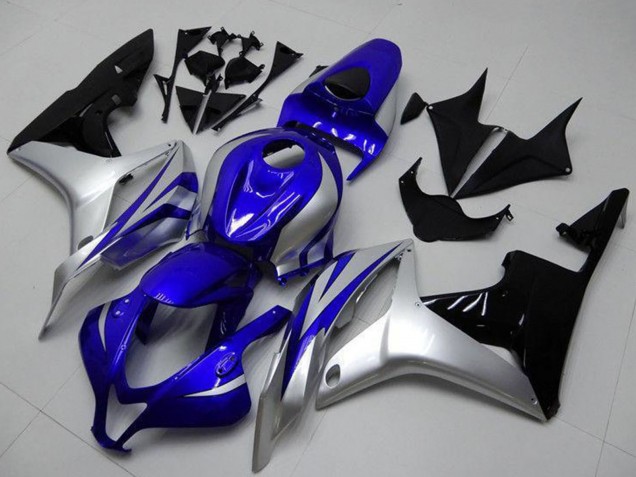 Carenados Moto Honda CBR600RR 2007-2008 - Plata Azul Negro Brillante OEM Estilo Fabricantes
