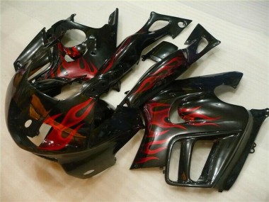 Carenados Moto Honda CBR600 F3 1995-1996 - Negro Brillante Rojo Llama Fabricantes
