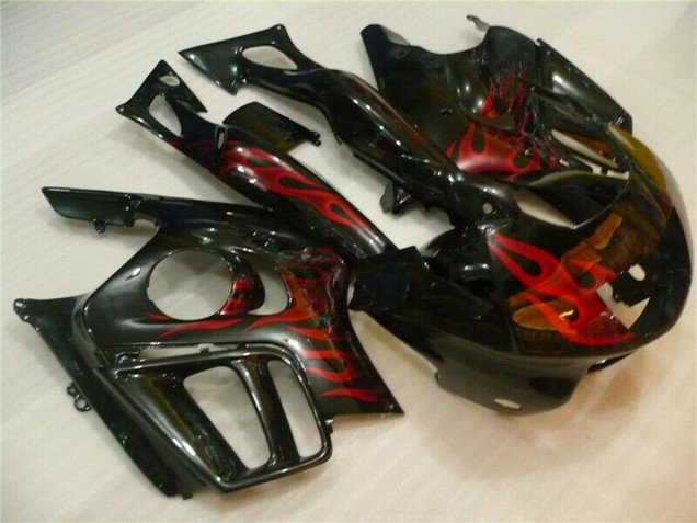 Carenados Moto Honda CBR600 F3 1995-1996 - Negro Brillante Rojo Llama Fabricantes