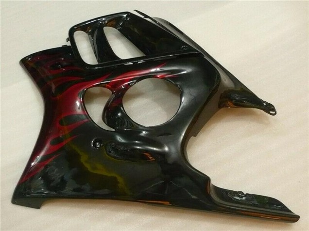 Carenados Moto Honda CBR600 F3 1995-1996 - Negro Brillante Rojo Llama Fabricantes